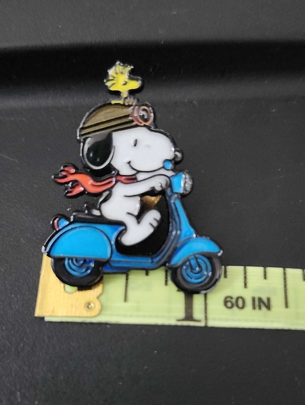Peanuts Snoopy and Woodstock Enamel Pin - Blue Scooter - Picture 3 of 4